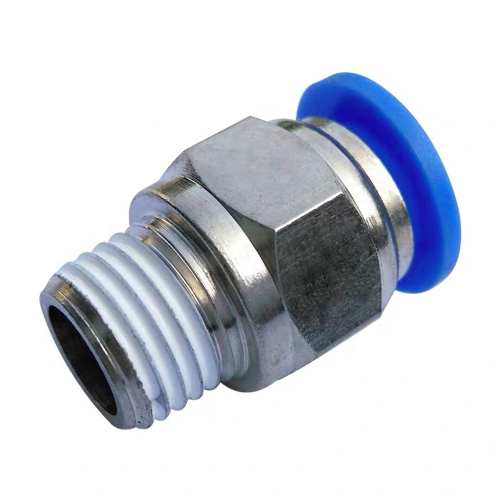 Hosemart 6mm PU Pipe OD Pneumatic Straight Male Thread Push Fitting 