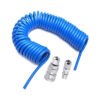 HOSEMART 12mm x 8mm x 10 Meter / 5 Meter Long Polyurethane Flexible  Pneumatic Pipe PU Coil Helical Spiral Recoil Tube Hose