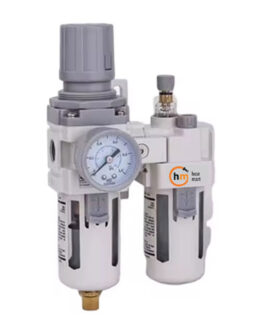 HOSEMART Pneumatic FRL Unit (Air Filter + Regulator + Lubricator) with Metal Guard For Air Compressor Unit